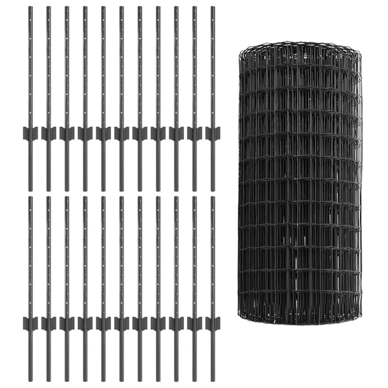 Suvirinto vielos tvoros 50 x 0,6 m (P x A) PVC dengtas plienas