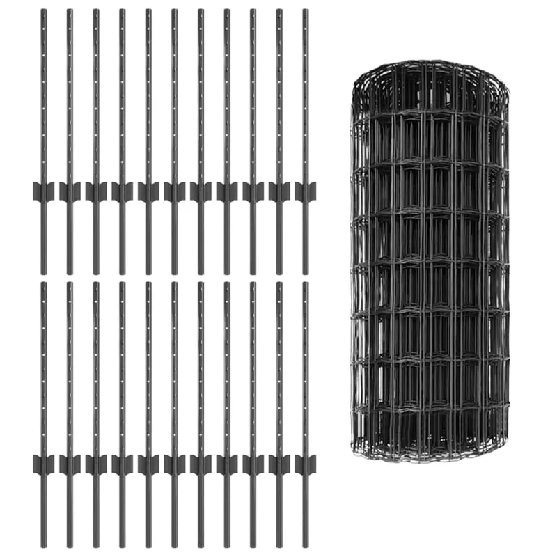 Suvirinto vielos tvoros 50 x 0,6 m (P x A) PVC dengtas plienas