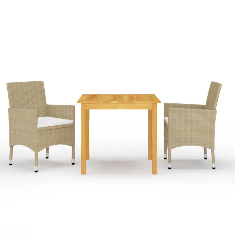 Sodo söögitoa komplekt, 3 osa, liivane (147875+310553)