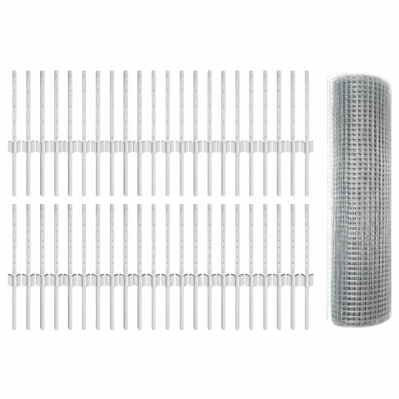 Suvirintas vielos tvora su stulpeliu 100 x 0,4 m (W x H)