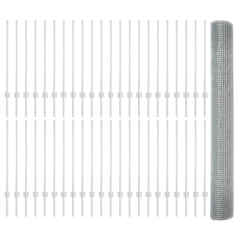 Suvirintas vielos tvora su stulpeliu 100 x 1 m (W x H)