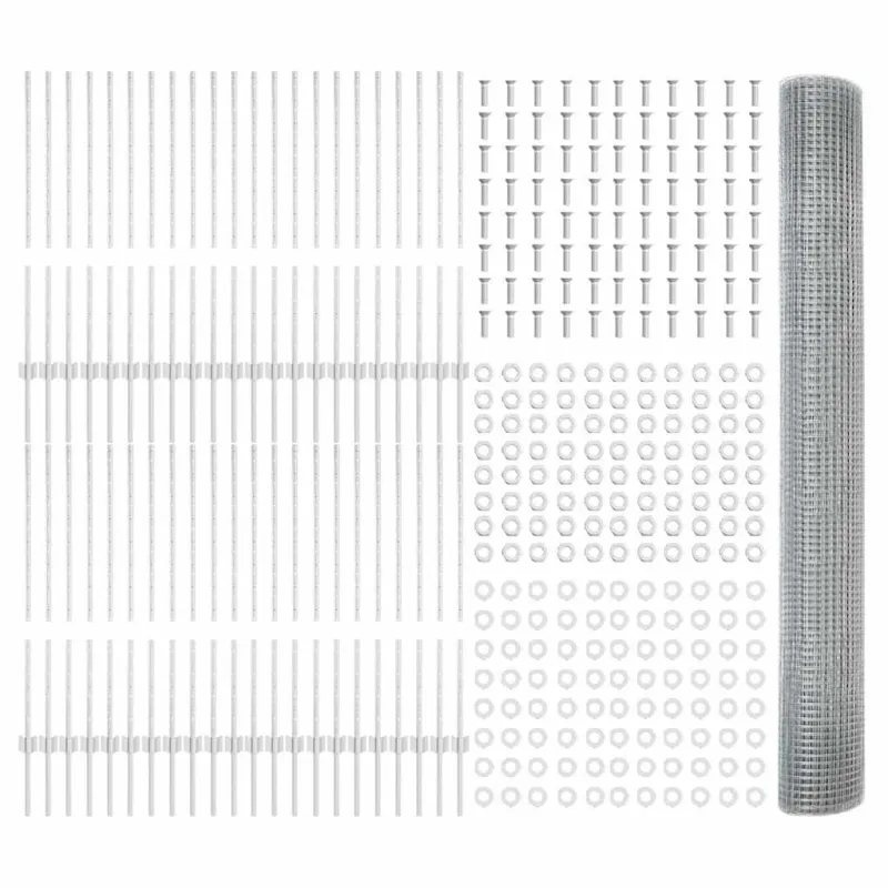 Suvirintas vielos tvora su stulpeliu 100 x 1 m (W x H)