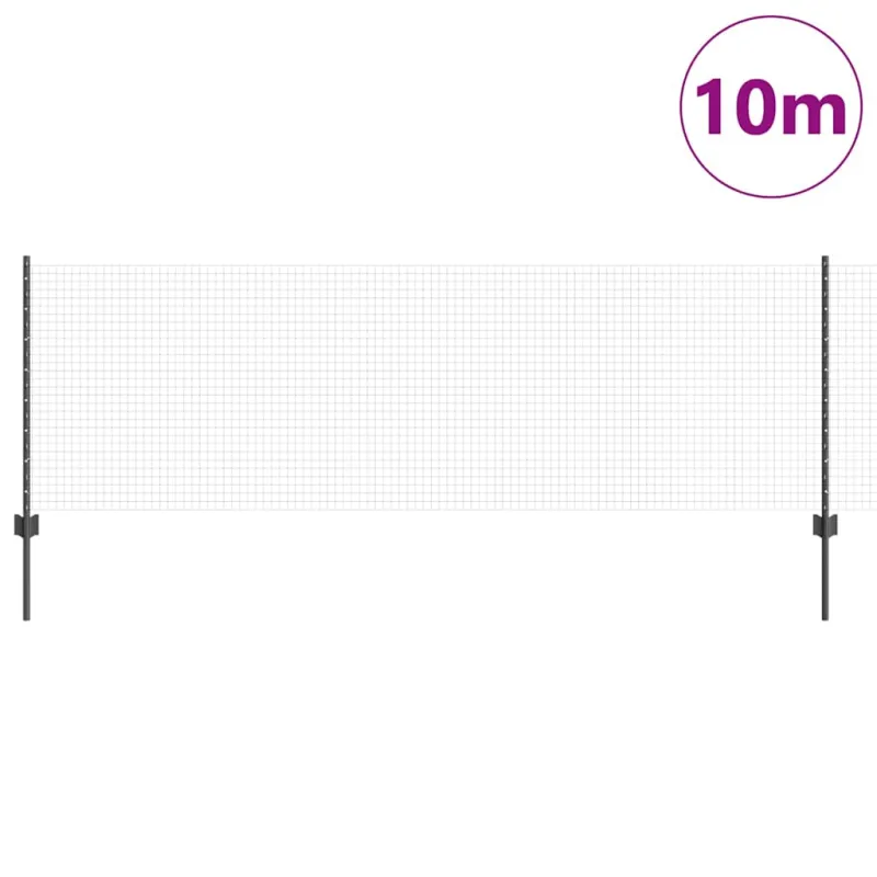 Suvirintas vielos tvora su stulpeliu 10 x 0,8 m (P x A)