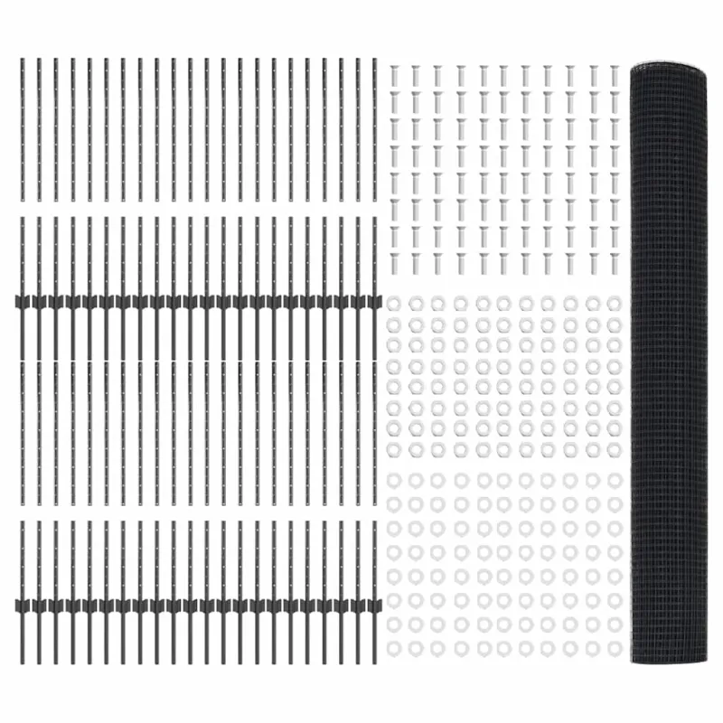 Suvirintas vielos tvora su stulpeliu 100 x 1 m (W x H)