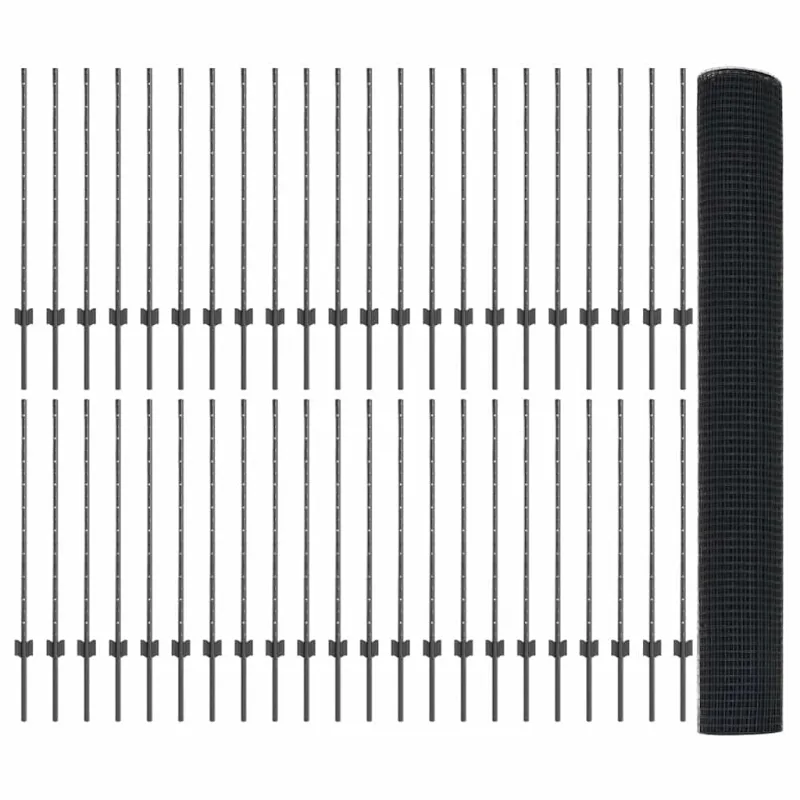 Suvirintas vielos tvora su stulpeliu 100 x 1 m (W x H)