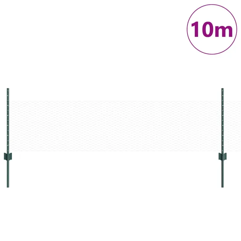Suvirinto vielos tvoros 10 x 0,5 m (P x A) PVC dengtas plienas