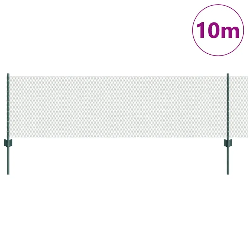 Suvirinto vielos tvoros 10 x 0,6 m (P x A) PVC dengtas plienas