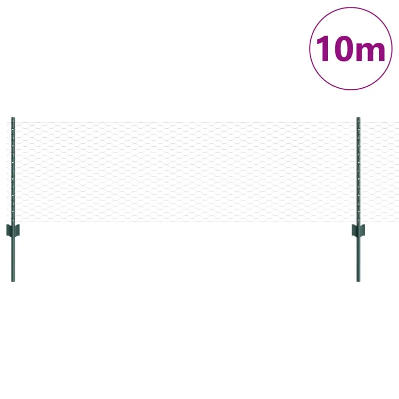 Suvirinto vielos tvoros 10 x 0,6 m (P x A) PVC dengtas plienas