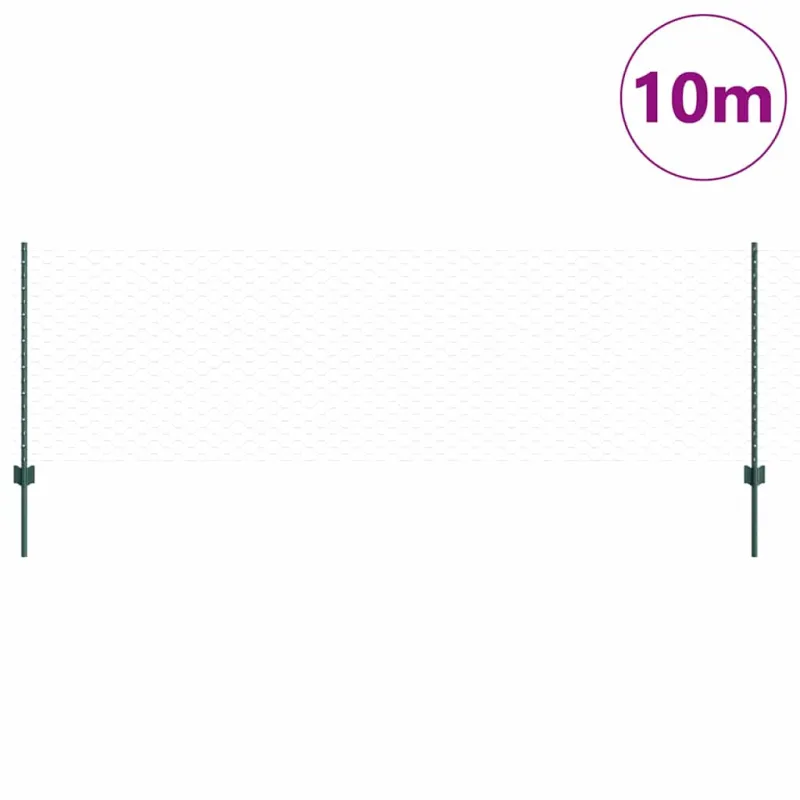 Suvirinto vielos tvoros 10 x 0,8 m (P x A) PVC dengtas plienas
