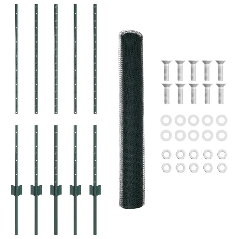 Suvirinto vielos tvoros 10 x 1 m (P x A) PVC dengtas plienas