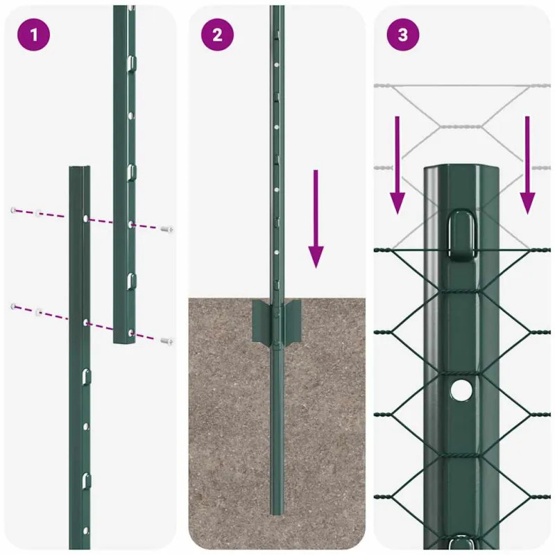 Suvirinto vielos tvoros 10 x 1 m (P x A) PVC dengtas plienas