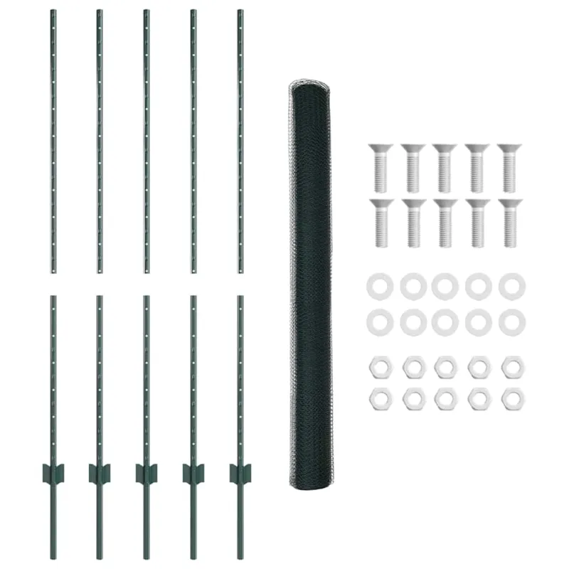 Suvirinto vielos tvoros 10 x 1,4 m (P x A) PVC dengtas plienas