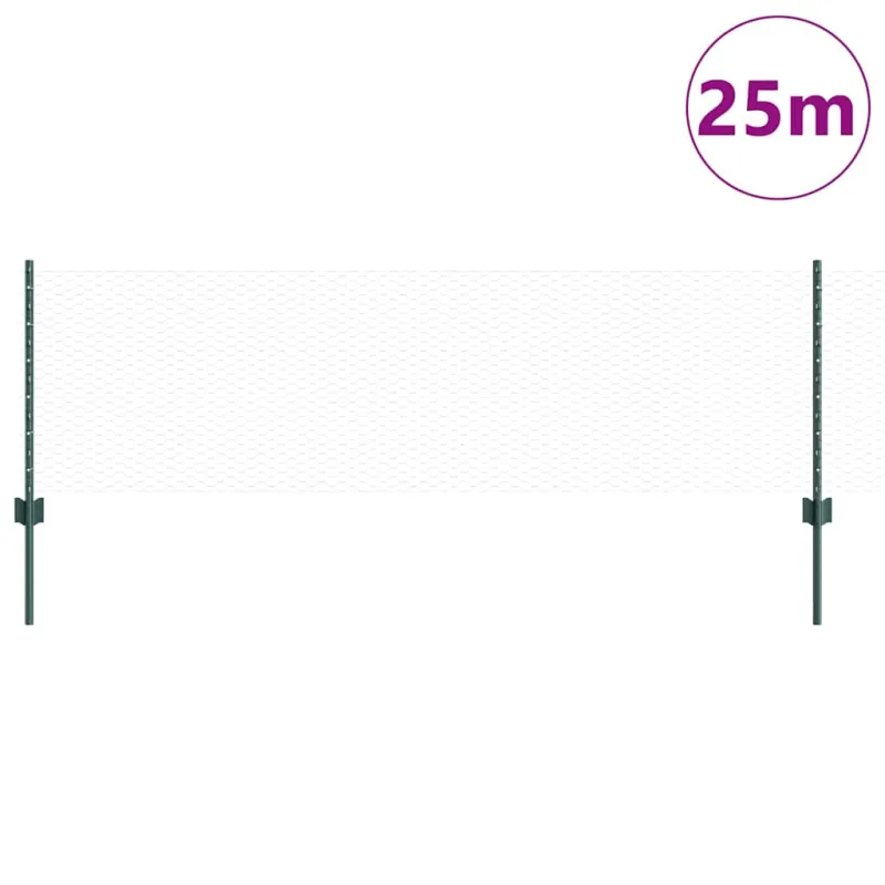 Suvirinto vielos tvoros 25 x 0,6 m (W x H) PVC dengtas plienas