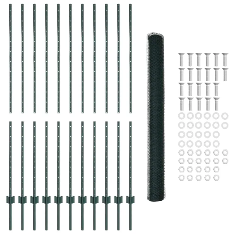Suvirinto vielos tvoros 25 x 1,6 m (A x H) PVC dengtas plienas