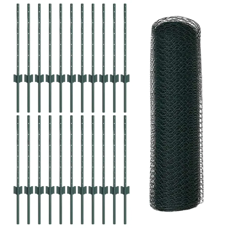 Suvirinto vielos tvoros 50 x 0,5 m (P x A) PVC dengtas plienas