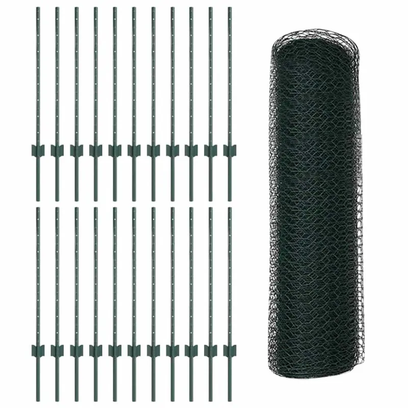 Suvirinto vielos tvoros 50 x 0,8 m (P x A) PVC dengtas plienas