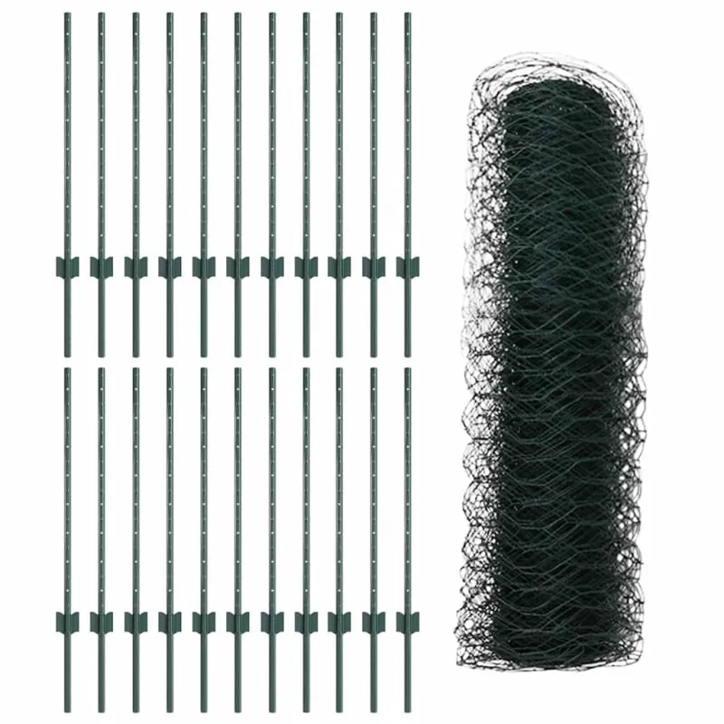 Suvirinto vielos tvoros 50 x 0,8 m (P x A) PVC dengtas plienas