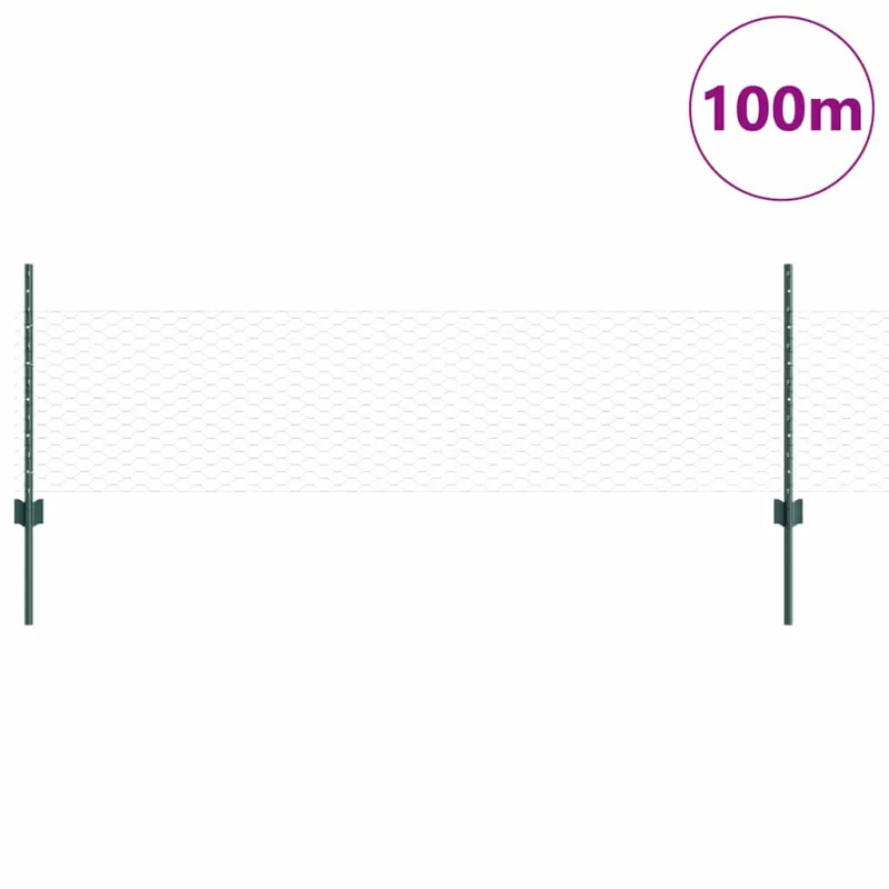 Suvirinto vielos tvoros 100 x 0,5 m (W x H) PVC dengtas plienas