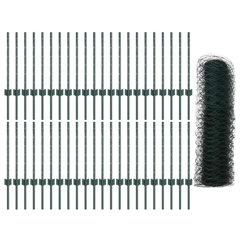 Suvirinto vielos tvoros 100 x 0,5 m (W x H) PVC dengtas plienas