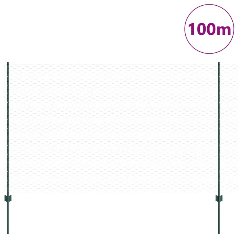 Suvirinto vielos tvoros 100 x 1,6 m (P x A) PVC dengtas plienas