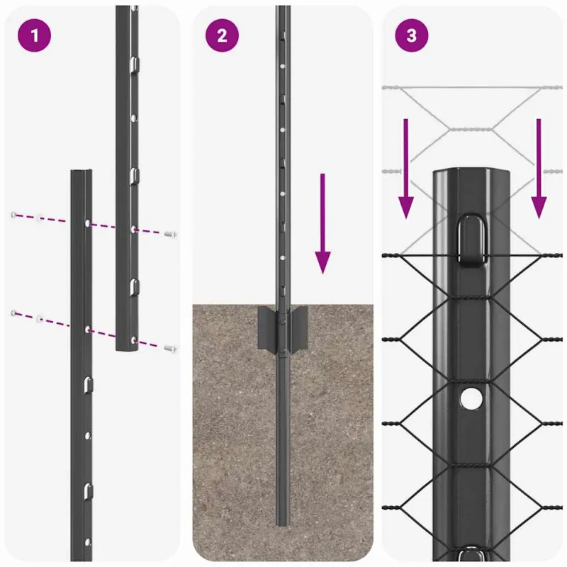 Suvirinto vielos tvoros 10 x 1 m (P x A) PVC dengtas plienas