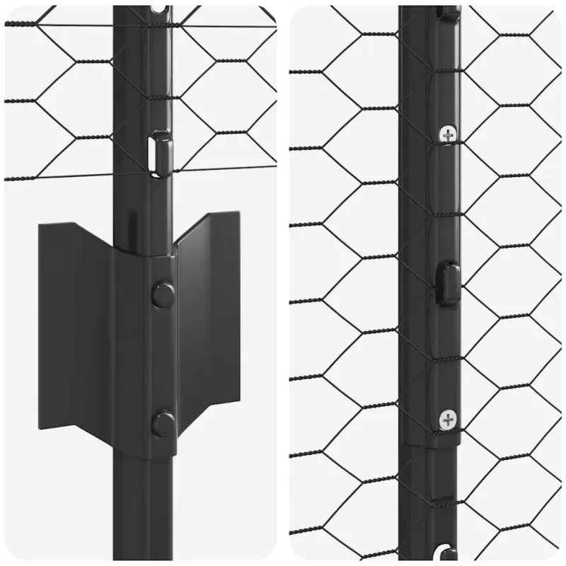 Suvirinto vielos tvoros 10 x 1 m (P x A) PVC dengtas plienas