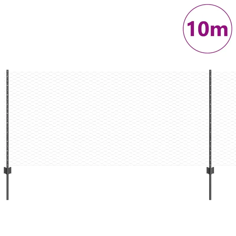 Suvirinto vielos tvoros 10 x 1 m (P x A) PVC dengtas plienas