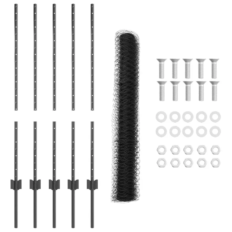 Suvirinto vielos tvoros 10 x 1 m (P x A) PVC dengtas plienas