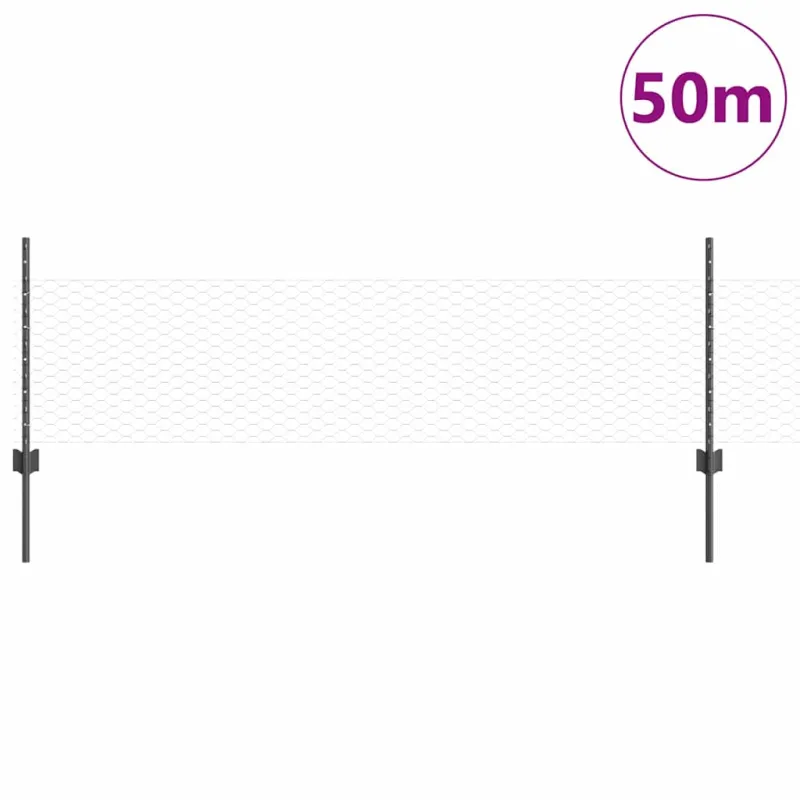 Suvirinto vielos tvoros 50 x 0,5 m (P x A) PVC dengtas plienas