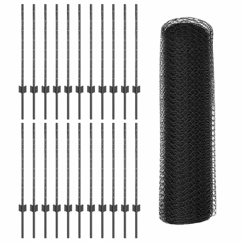 Suvirinto vielos tvoros 50 x 0,8 m (P x A) PVC dengtas plienas