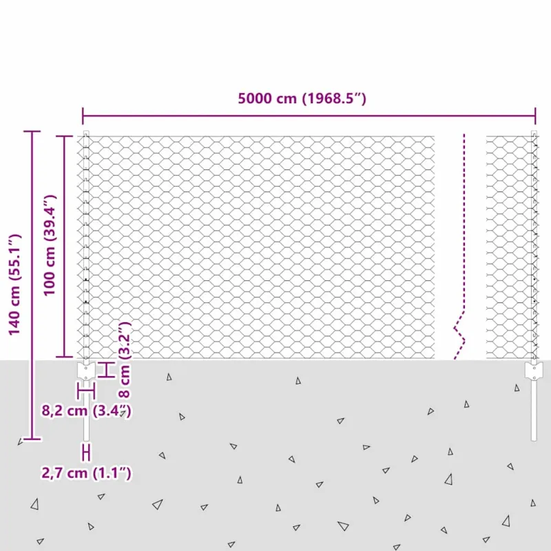Suvirinto vielos tvoros 50 x 1 m (Plotis x Aukštis)