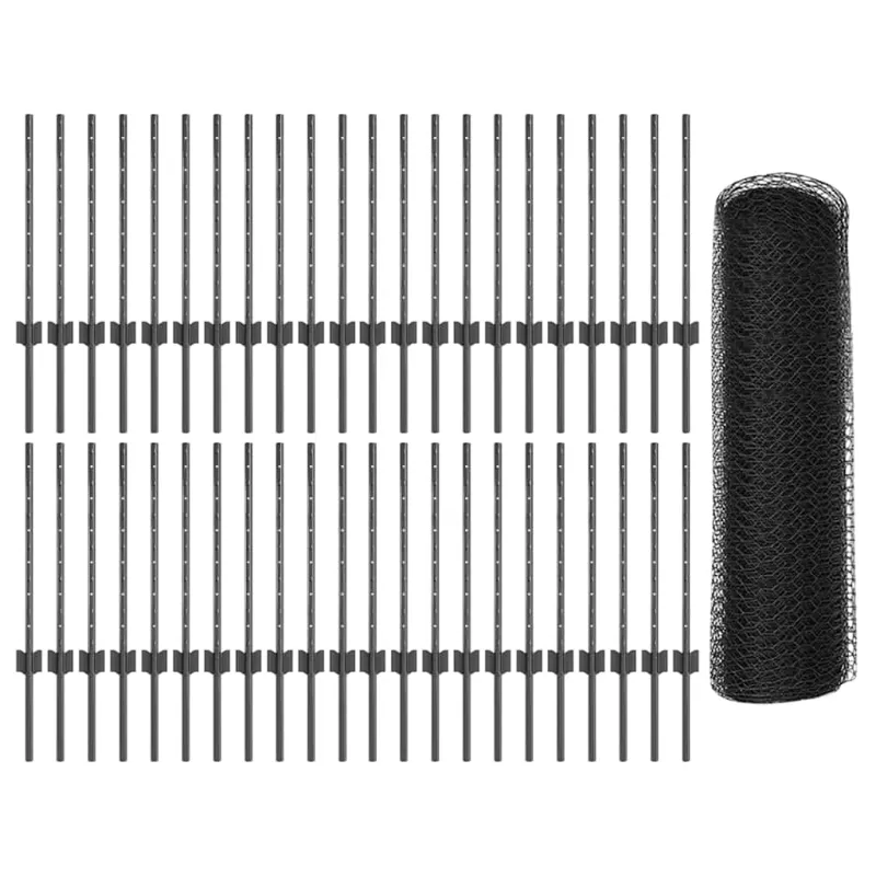 Suvirinto vielos tvoros 100 x 0,5 m (W x H) PVC dengtas plienas