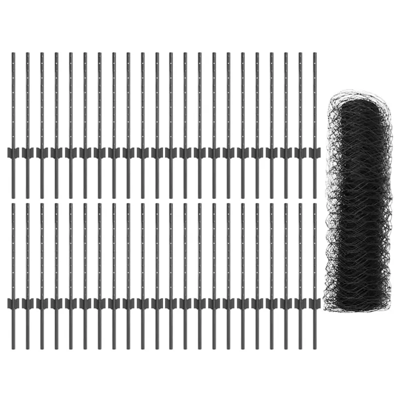 Suvirinto vielos tvoros 100 x 0,5 m (W x H) PVC dengtas plienas