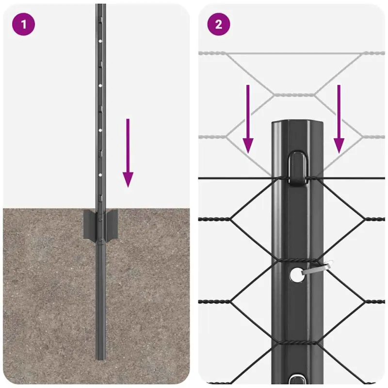 Suvirinto vielos tvoros 100 x 0,5 m (W x H) PVC dengtas plienas