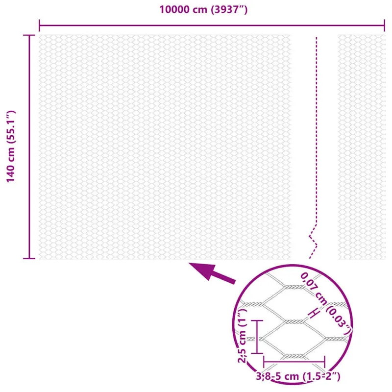 Suvirinto vielos tvoros 100 x 1,4 m (P x A) PVC dengtas plienas