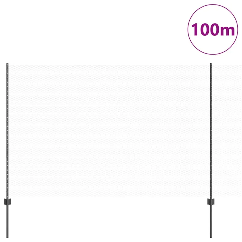Suvirinto vielos tvoros 100 x 1,6 m (P x A) PVC dengtas plienas