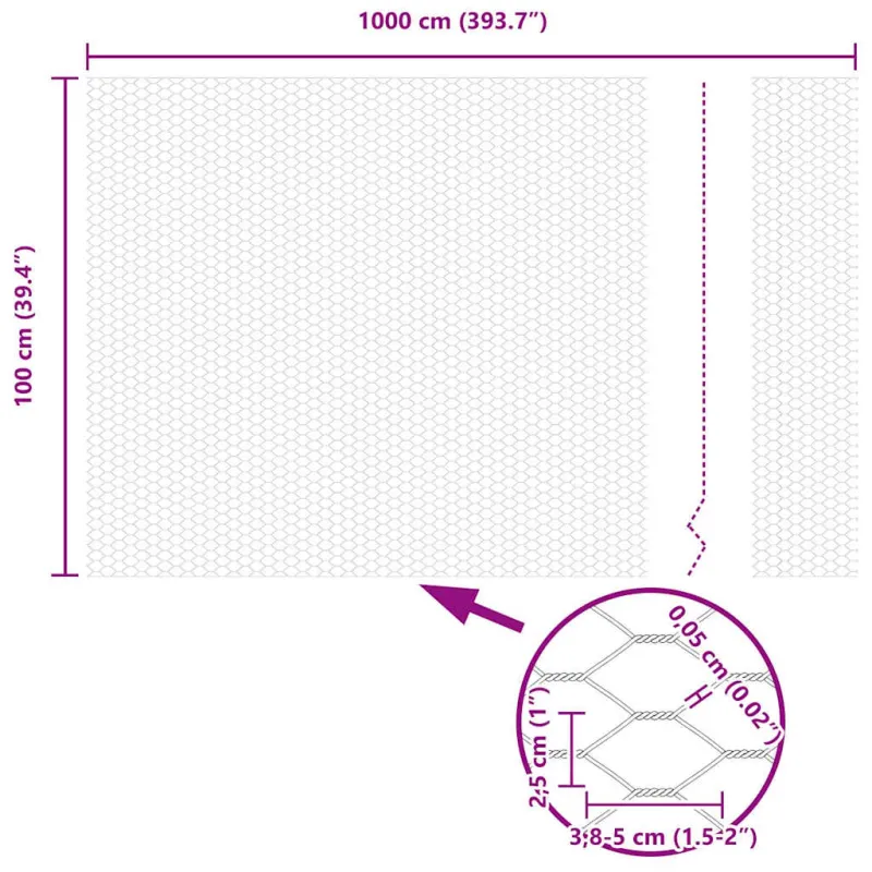 Suvirinto vielos tvoros 10 x 1 m (P x A)