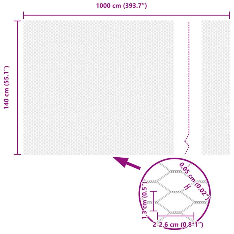 Suvirinto vielos tvoros 10 x 1,4 m (P x A)