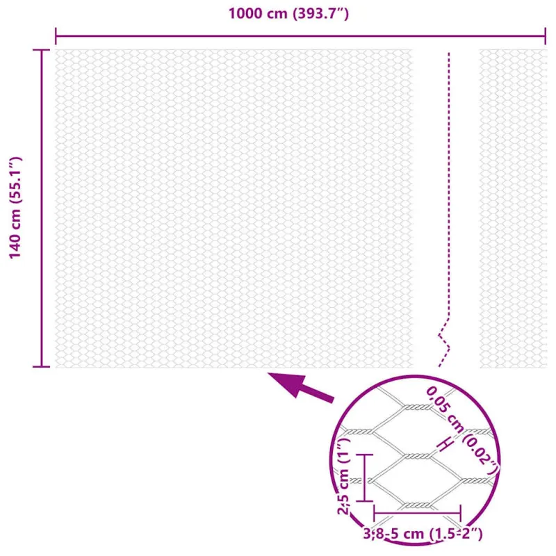 Suvirinto vielos tvoros 10 x 1,4 m (P x A)