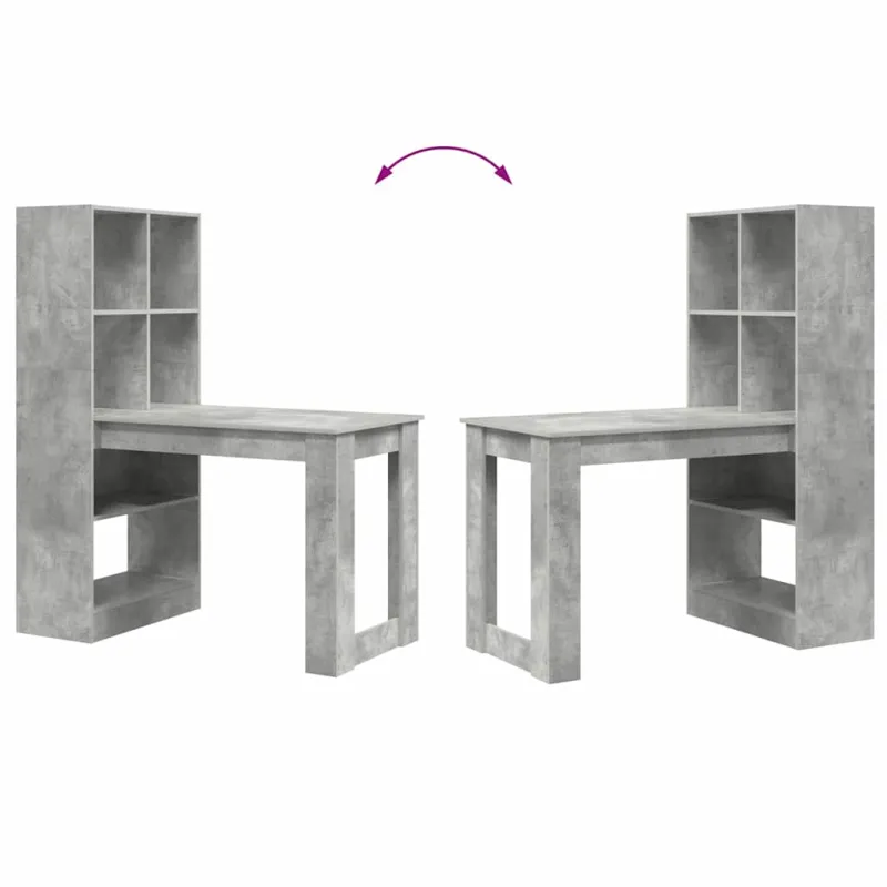 Stalas Betono pilka 122 x 67 x 145 cm Apdirbta mediena