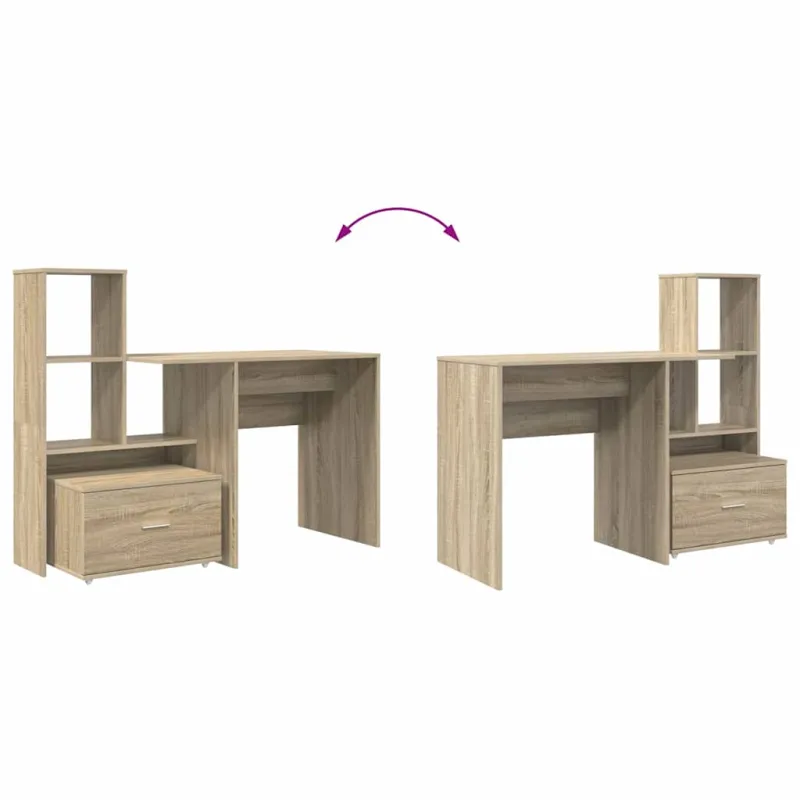 Stalas Sonoma ąžuolas 131,5 x 50 x 106,5 cm Apdirbta mediena