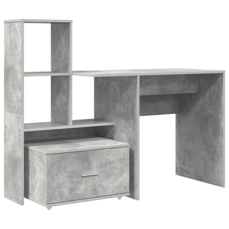 Stalas Betono pilka 131,5 x 50 x 106,5 cm Apdirbta mediena