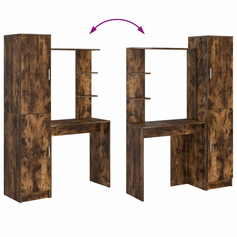 Stalas 2 pcs Rūkyta ąžuolas