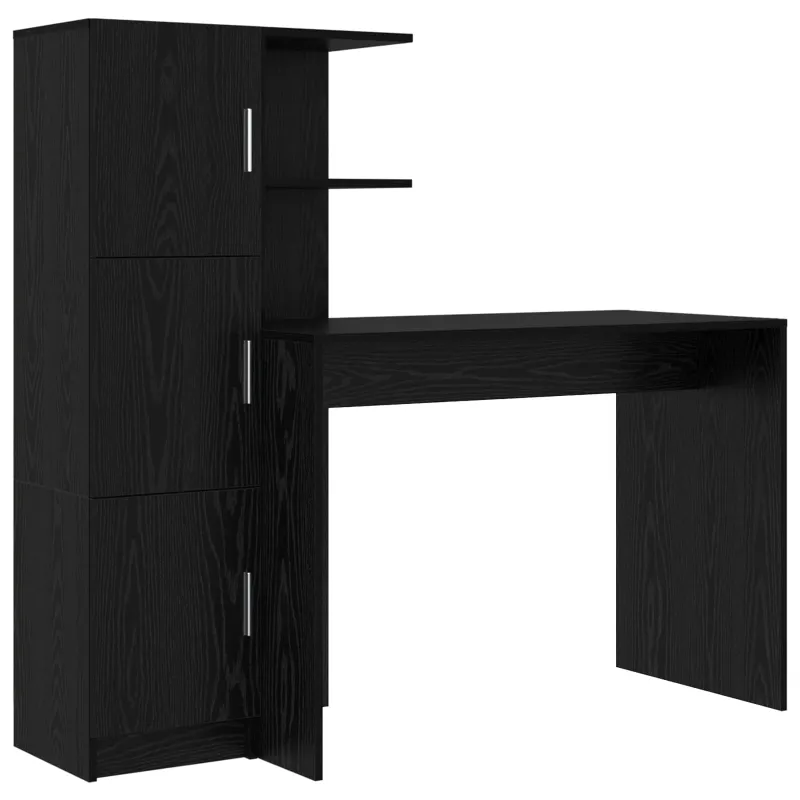 Stalas 2 pcs Juodas ąžuolas