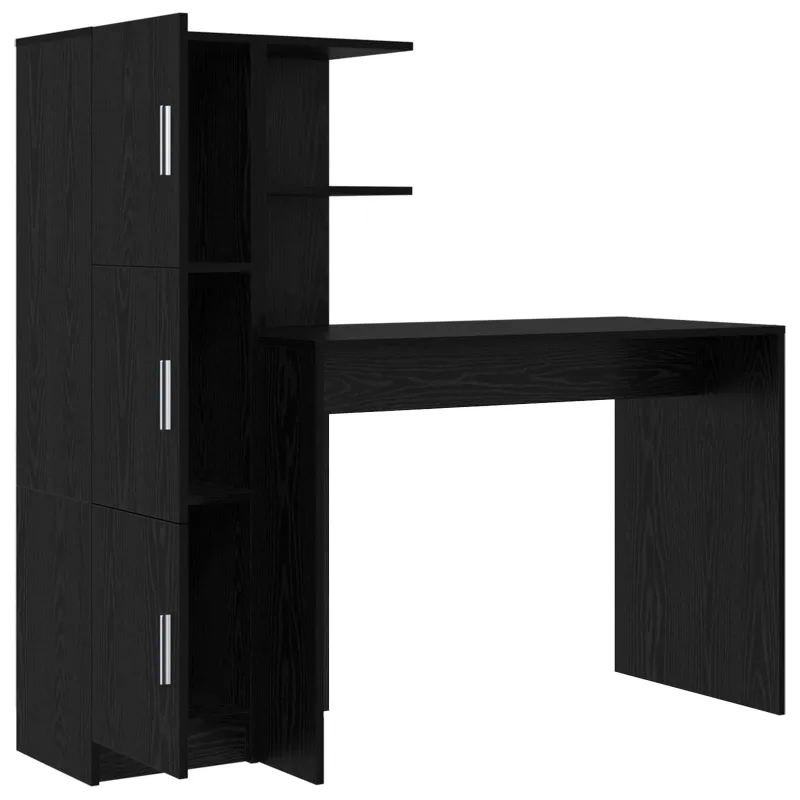 Stalas 2 pcs Juodas ąžuolas