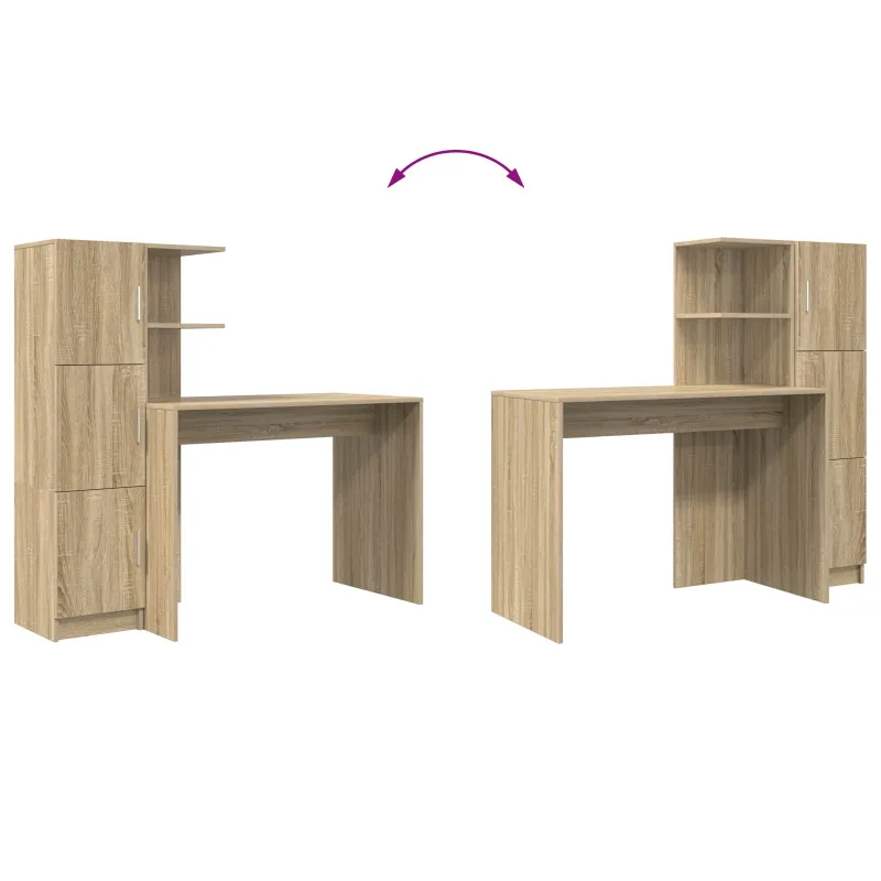Stalas 2 pcs Sonoma ąžuolas