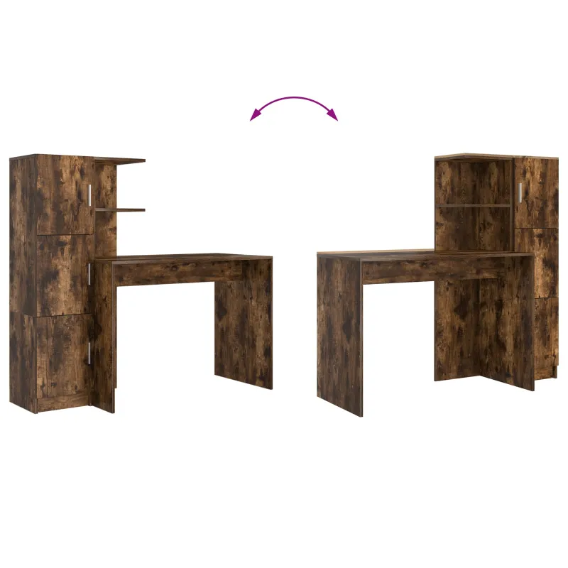 Stalas 2 pcs Rūkyta ąžuolas