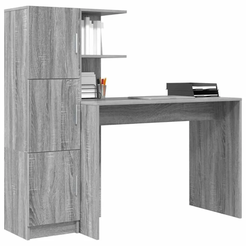 Stalas 2 pcs Pilkas Sonoma