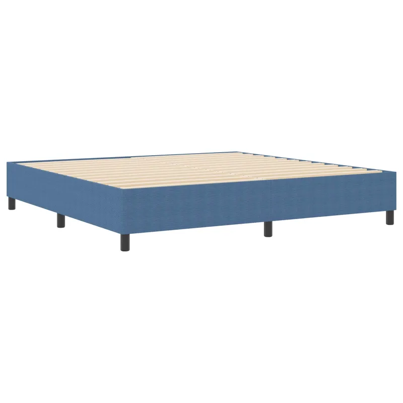 Platforminės lovos rėmas Mėlyna 200 x 200 cm Kordūrinis audinys