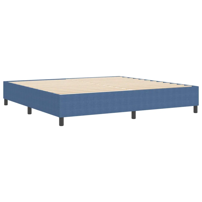 Platforminės lovos rėmas Mėlyna 200 x 200 cm Kordūrinis audinys